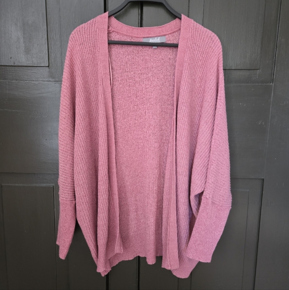 Mauve Marled Cardigan L